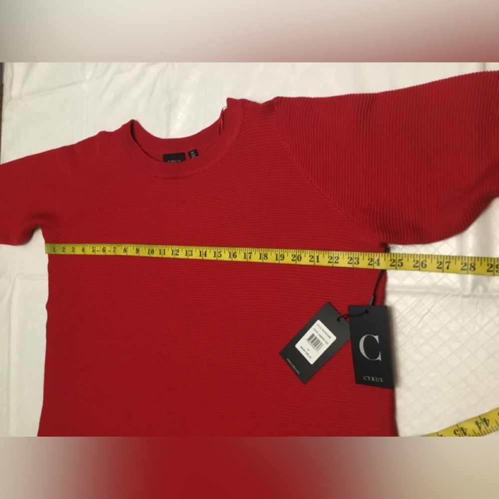 Cyrus Bold Red Ribbed Sweater - Picture 6 of 14